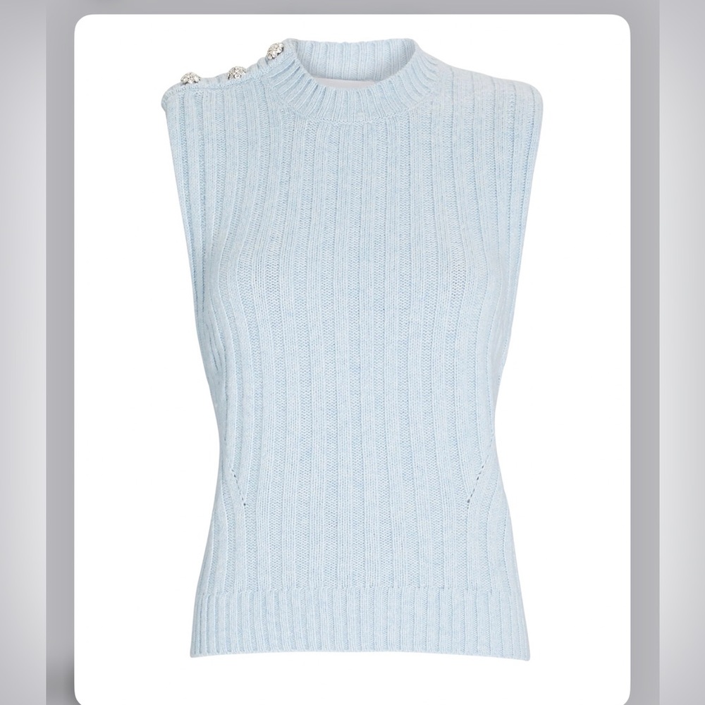 Ganni Blue Knit Vest